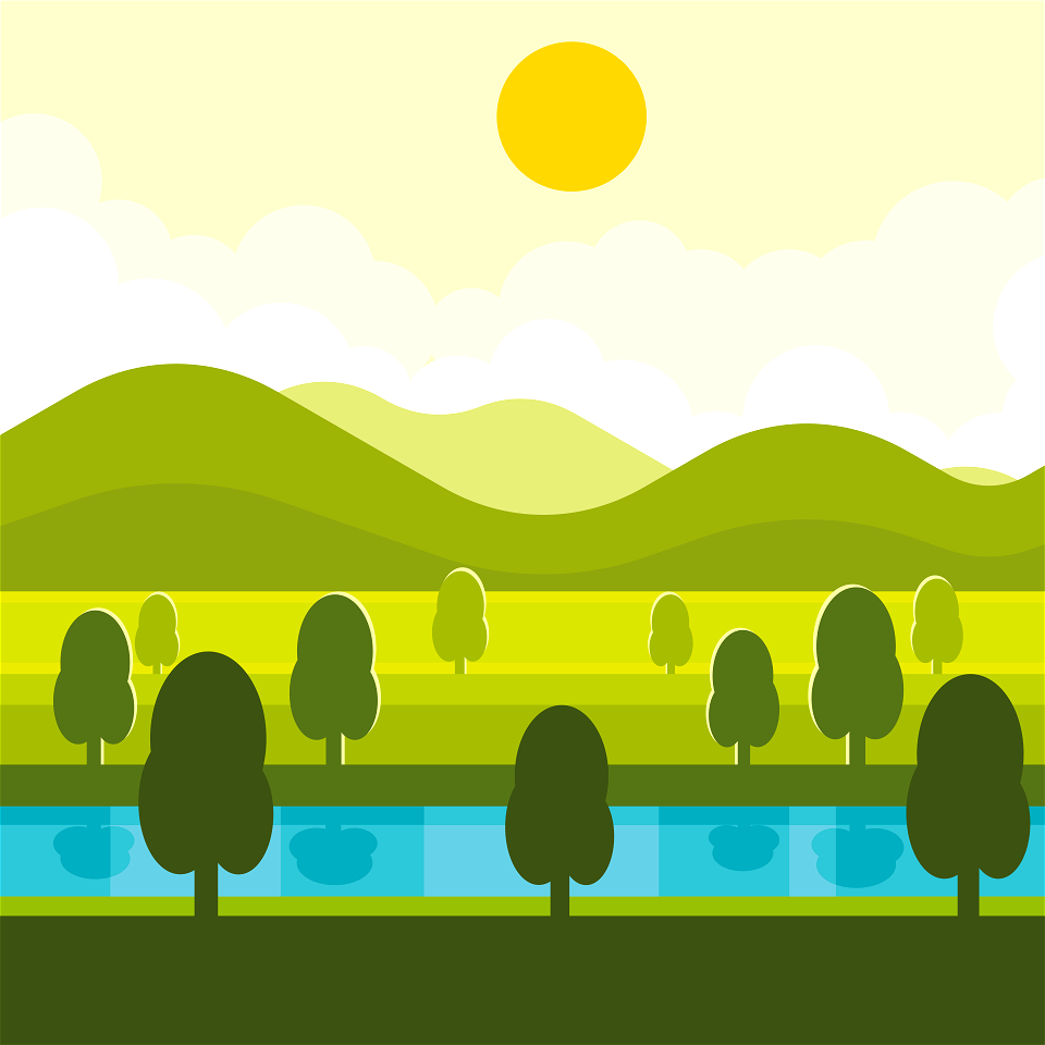 Nature landscape. Free illustration for personal and commercial use.