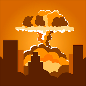 Nuclear explosion. Free illustration for personal and commercial use.
