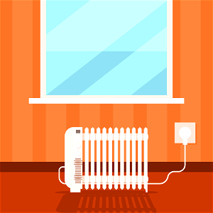 Oil heater. Free illustration for personal and commercial use.