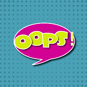 Oops comics text. Free illustration for personal and commercial use.