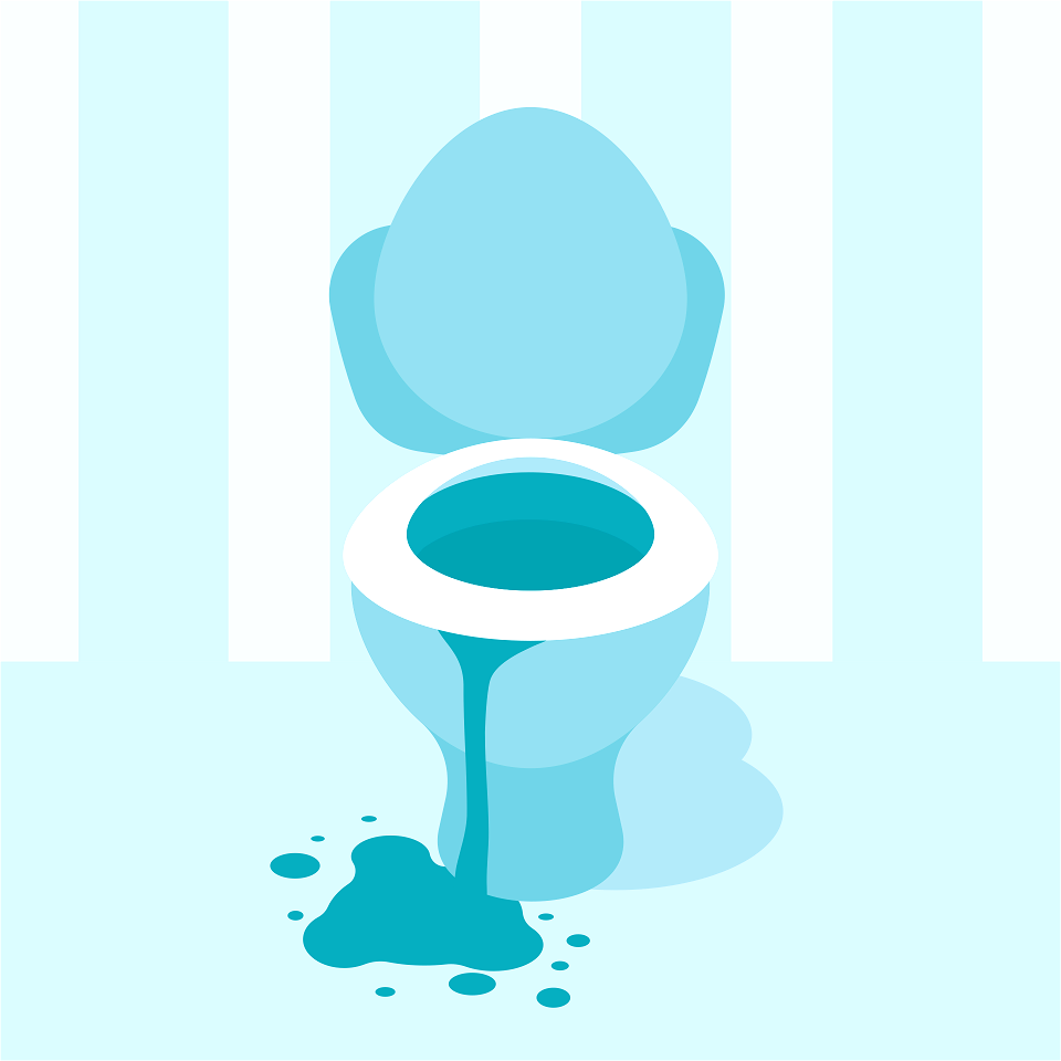 Overflowed toilet bowl - Free Stock Illustrations | Creazilla