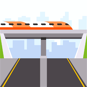 Overground metro. Free illustration for personal and commercial use.