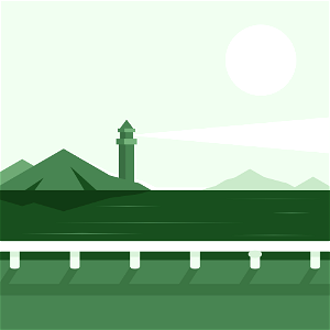 Peninsula lighthouse. Free illustration for personal and commercial use.