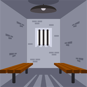 Prison cell clipart. Free illustration for personal and commercial use.