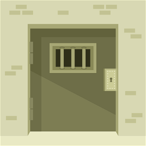 Prison door. Free illustration for personal and commercial use.