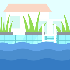 Private pool. Free illustration for personal and commercial use.