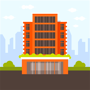 Public building. Free illustration for personal and commercial use.