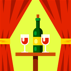 Red wine glasses. Free illustration for personal and commercial use.