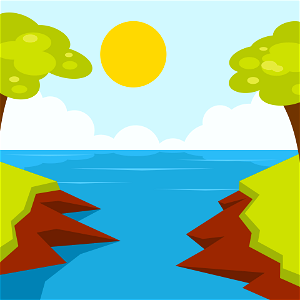 River banks. Free illustration for personal and commercial use.
