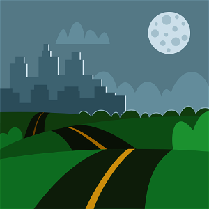 Road at night. Free illustration for personal and commercial use.