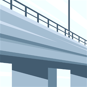 Road bridge. Free illustration for personal and commercial use.