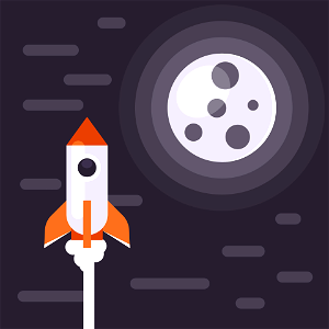 Rocket launch. Free illustration for personal and commercial use.