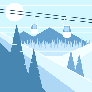 Ropeway. Free illustration for personal and commercial use.