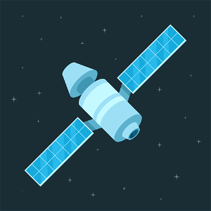 Satellite in orbit. Free illustration for personal and commercial use.