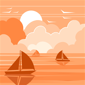 Sea yachts. Free illustration for personal and commercial use.
