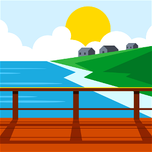 Seashore view. Free illustration for personal and commercial use.