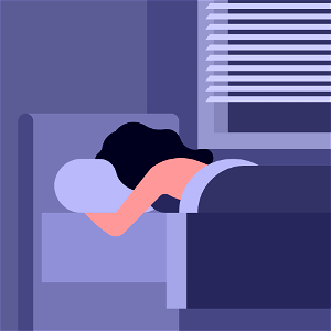 Sleeping woman. Free illustration for personal and commercial use.