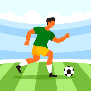 Soccer player game. Free illustration for personal and commercial use.