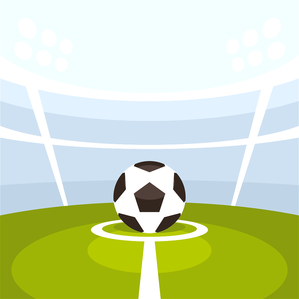 Soccer ball field. Free illustration for personal and commercial use.