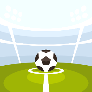 Soccer ball field. Free illustration for personal and commercial use.