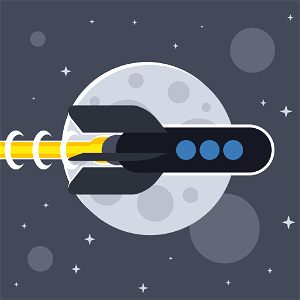 Spaceship in space. Free illustration for personal and commercial use.