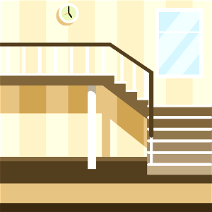 Stairs to the nd floor. Free illustration for personal and commercial use.