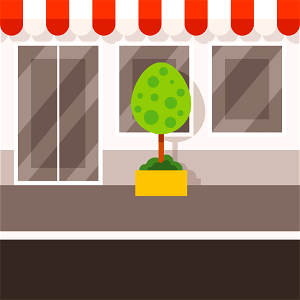 Store entrance. Free illustration for personal and commercial use.