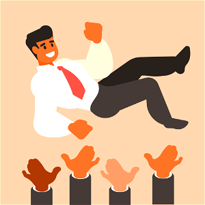 Successful businessman. Free illustration for personal and commercial use.