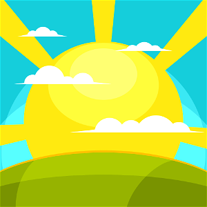 Sunshine clipart. Free illustration for personal and commercial use.