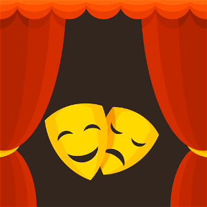 Theater drama comedy. Free illustration for personal and commercial use.