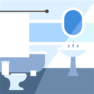 Toilet interior. Free illustration for personal and commercial use.