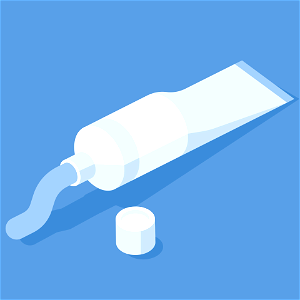 Toothpaste tube. Free illustration for personal and commercial use.