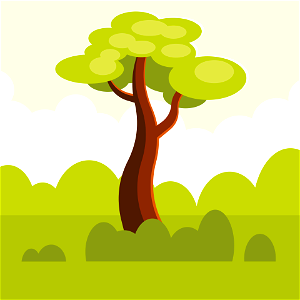 Tree in the park. Free illustration for personal and commercial use.