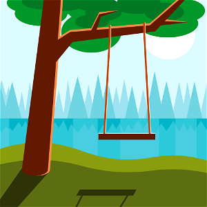 Tree swing. Free illustration for personal and commercial use.