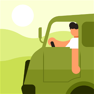 Truck driver. Free illustration for personal and commercial use.