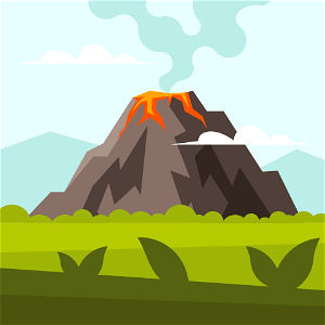 Volcano lava. Free illustration for personal and commercial use.