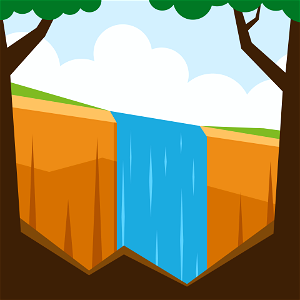 Waterfall nature. Free illustration for personal and commercial use.