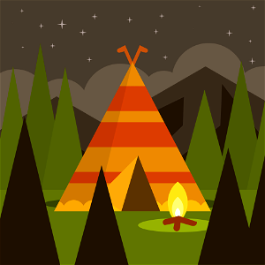 Wigwam american native. Free illustration for personal and commercial use.