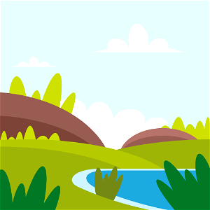 Wild lake. Free illustration for personal and commercial use.