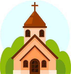 Wild west church. Free illustration for personal and commercial use.