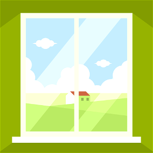 Window view. Free illustration for personal and commercial use.