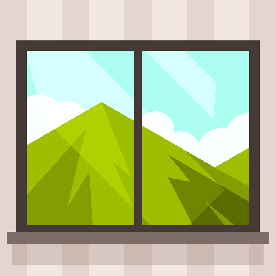 Window view. Free illustration for personal and commercial use.