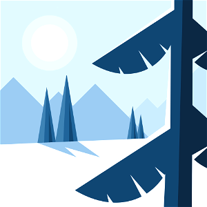 Winter landscape snow. Free illustration for personal and commercial use.