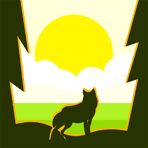 Wolf silhouette. Free illustration for personal and commercial use.