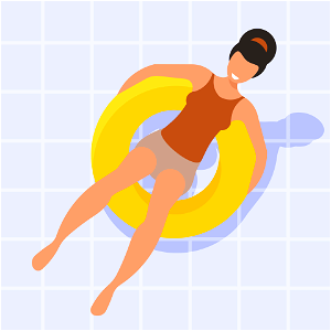 Woman relaxing. Free illustration for personal and commercial use.
