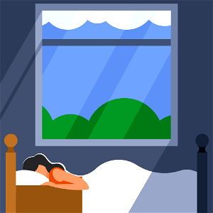 Woman sleeping. Free illustration for personal and commercial use.