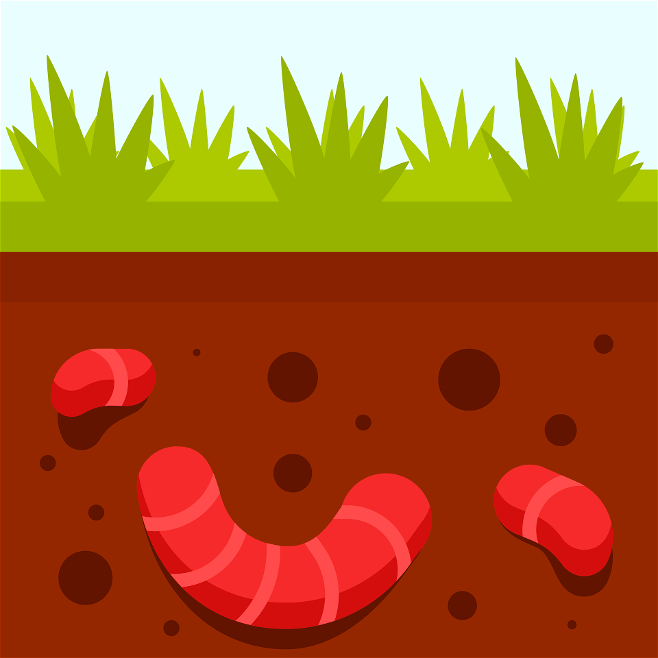 Worm soil. Free illustration for personal and commercial use.