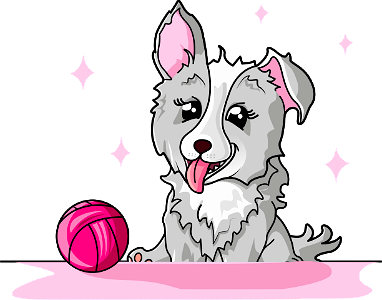 Cute Puppy. Free illustration for personal and commercial use.