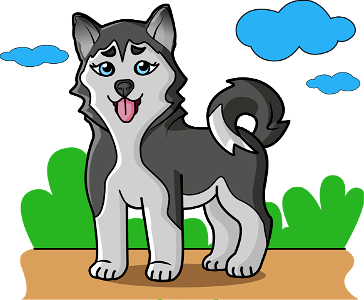Husky Puppy. Free illustration for personal and commercial use.