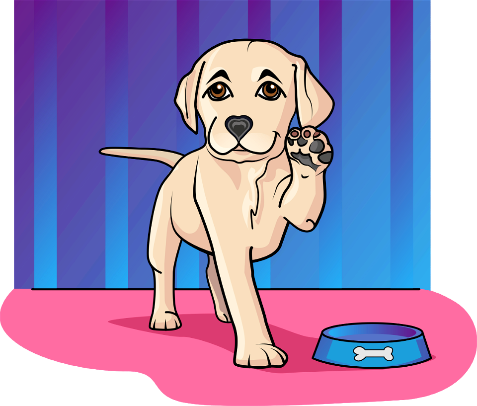 Labrador Puppy. Free illustration for personal and commercial use.